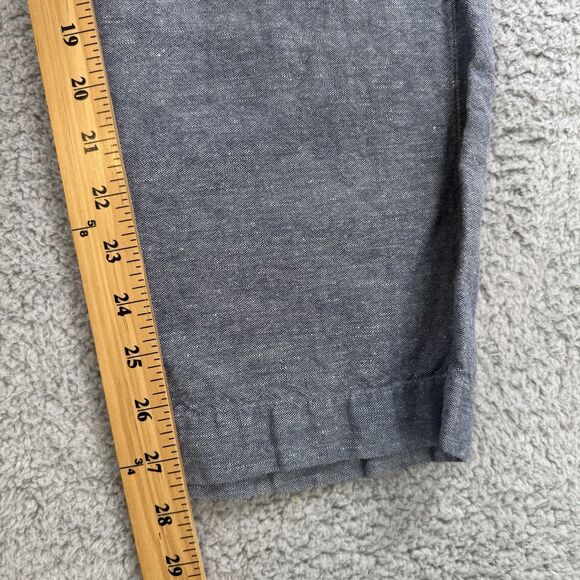 Banana Republic Pants Mens 35x28 Blue Linen Blend Aiden Slim Fit Chino Preppy - Picture 5 of 11